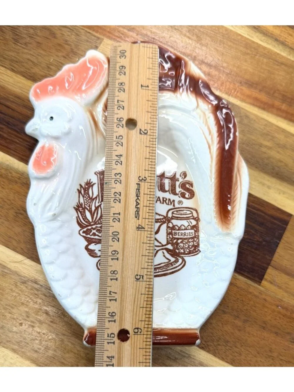 Vintage Knott's Berry Farm Ceramic Rooster Spoon Rest/wall plaque